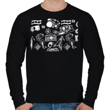 PRINTFASHION Fotós póló - Férfi pulóver - Fekete férfi pulóver, kardigán