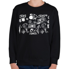 PRINTFASHION Fotós póló - Gyerek pulóver - Fekete