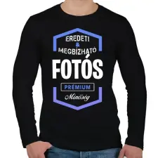 PRINTFASHION Fotós prémium minőség - Férfi hosszú ujjú póló - Fekete férfi póló