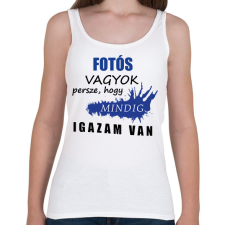 PRINTFASHION Fotós vagyok... - Női atléta - Fehér női trikó