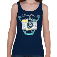 PRINTFASHION Fotózz minden pillanatot! - Női atléta - Sötétkék női trikó