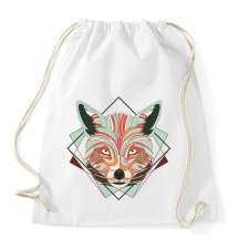 PRINTFASHION Fox art - Sportzsák, Tornazsák - Fehér tornazsák