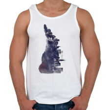 PRINTFASHION Fox from the city - Férfi atléta - Fehér atléta, trikó