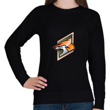 PRINTFASHION Fox - Női pulóver - Fekete női pulóver, kardigán