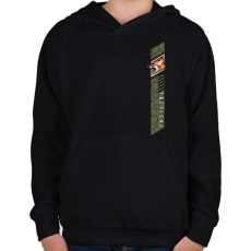 PRINTFASHION Fox Tactical - Gyerek kapucnis pulóver - Fekete