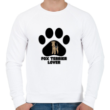 PRINTFASHION Fox Terrier Lover - Férfi pulóver - Fehér férfi pulóver, kardigán
