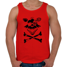 PRINTFASHION Foxy logó - Férfi atléta - Piros