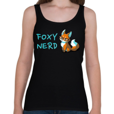 PRINTFASHION Foxy Nerd - Női atléta - Fekete