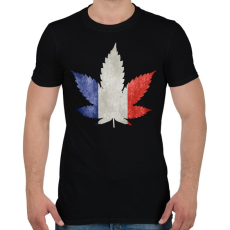 PRINTFASHION france ganja - Férfi póló - Fekete