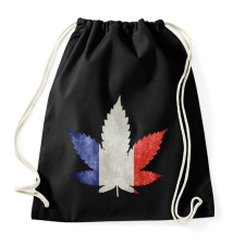 PRINTFASHION france ganja - Sportzsák, Tornazsák - Fekete tornazsák