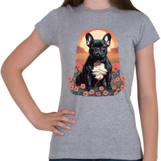 PRINTFASHION Francia buci - Női póló - Sport szürke