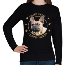PRINTFASHION Francia buldog - Legjobb barát - Női pulóver - Fekete női pulóver, kardigán