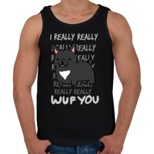 PRINTFASHION Francia bulldog fekete - Férfi atléta - Fekete atléta, trikó