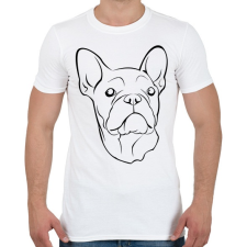 PRINTFASHION Francia bulldog - Férfi póló - Fehér férfi póló