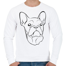 PRINTFASHION Francia bulldog - Férfi pulóver - Fehér