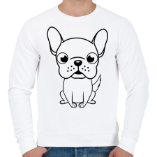 PRINTFASHION Francia bulldog - Férfi pulóver - Fehér férfi pulóver, kardigán
