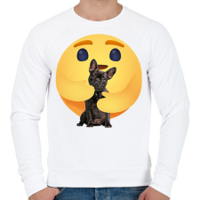 PRINTFASHION Francia bulldog - Férfi pulóver - Fehér férfi pulóver, kardigán