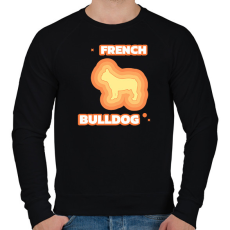 PRINTFASHION Francia bulldog - Férfi pulóver - Fekete