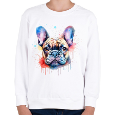 PRINTFASHION Francia bulldog - Gyerek pulóver - Fehér gyerek pulóver, kardigán