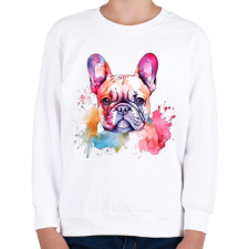 PRINTFASHION Francia bulldog - Gyerek pulóver - Fehér gyerek pulóver, kardigán