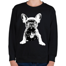 PRINTFASHION Francia Bulldog - Gyerek pulóver - Fekete