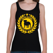 PRINTFASHION Francia bulldog kiskutya - Női atléta - Fekete női trikó