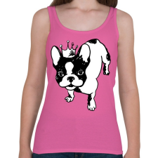 PRINTFASHION Francia bulldog  - Női atléta - Rózsaszín női trikó