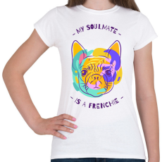 PRINTFASHION Francia Bulldog - Női póló - Fehér