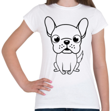 PRINTFASHION Francia bulldog - Női póló - Fehér női póló
