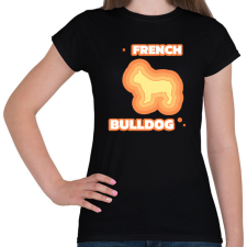 PRINTFASHION Francia bulldog - Női póló - Fekete női póló