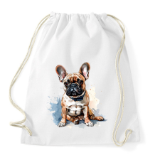 PRINTFASHION francia bulldog - Sportzsák, Tornazsák - Fehér tornazsák