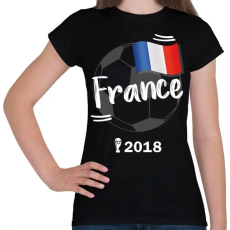 PRINTFASHION Franciaország - Női póló - Fekete