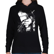 PRINTFASHION Frankenstein - Női kapucnis pulóver - Fekete
