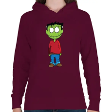 PRINTFASHION Franki - Női kapucnis pulóver - Bordó