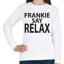 PRINTFASHION frankie-say-relax-black - Női pulóver - Fehér női pulóver, kardigán