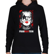 PRINTFASHION franKISStein - Női kapucnis pulóver - Fekete női pulóver, kardigán