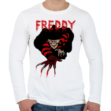PRINTFASHION freddy cartoon - Férfi hosszú ujjú póló - Fehér férfi póló