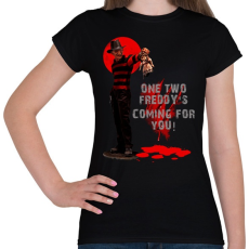 PRINTFASHION FREDDY COMING FOR YOU - Női póló - Fekete