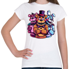 PRINTFASHION Freddy Fazbear and friends - Női póló - Fehér női póló