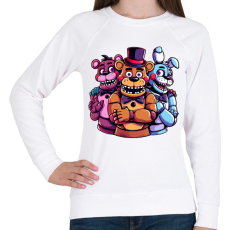PRINTFASHION Freddy Fazbear and friends - Női pulóver - Fehér