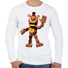 PRINTFASHION Freddy - Fazbear & Friends FNAF - Férfi hosszú ujjú póló - Fehér férfi póló