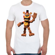 PRINTFASHION Freddy - Fazbear & Friends FNAF - Férfi póló - Fehér