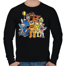 PRINTFASHION Freddy - Fazbear & Friends FNAF - Férfi pulóver - Fekete férfi pulóver, kardigán
