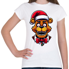 PRINTFASHION Freddy Fazbear Karácsonyi minta - Női póló - Fehér
