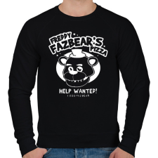 PRINTFASHION Freddy Fazbears pizza2 - Férfi pulóver - Fekete férfi pulóver, kardigán
