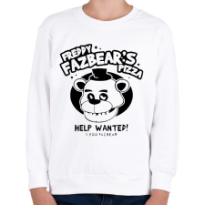 PRINTFASHION Freddy Fazbears pizza - Gyerek pulóver - Fehér gyerek pulóver, kardigán