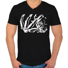 PRINTFASHION Freddy Krueger 2 - Férfi V-nyakú póló - Fekete