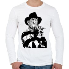 PRINTFASHION Freddy_Krueger - Férfi hosszú ujjú póló - Fehér férfi póló