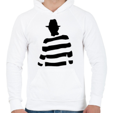 PRINTFASHION Freddy_Krueger_ - Férfi kapucnis pulóver - Fehér férfi pulóver, kardigán