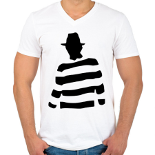 PRINTFASHION Freddy_Krueger_ - Férfi V-nyakú póló - Fehér férfi póló
